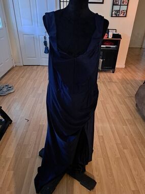 New Jules & Cleo Size 18 Midnight Blue Off Shoulder Floor Length Formal Dress